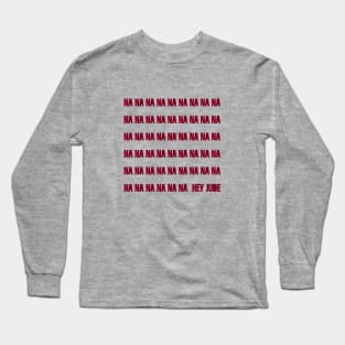 Hey Jude, burgundy Long Sleeve T-Shirt